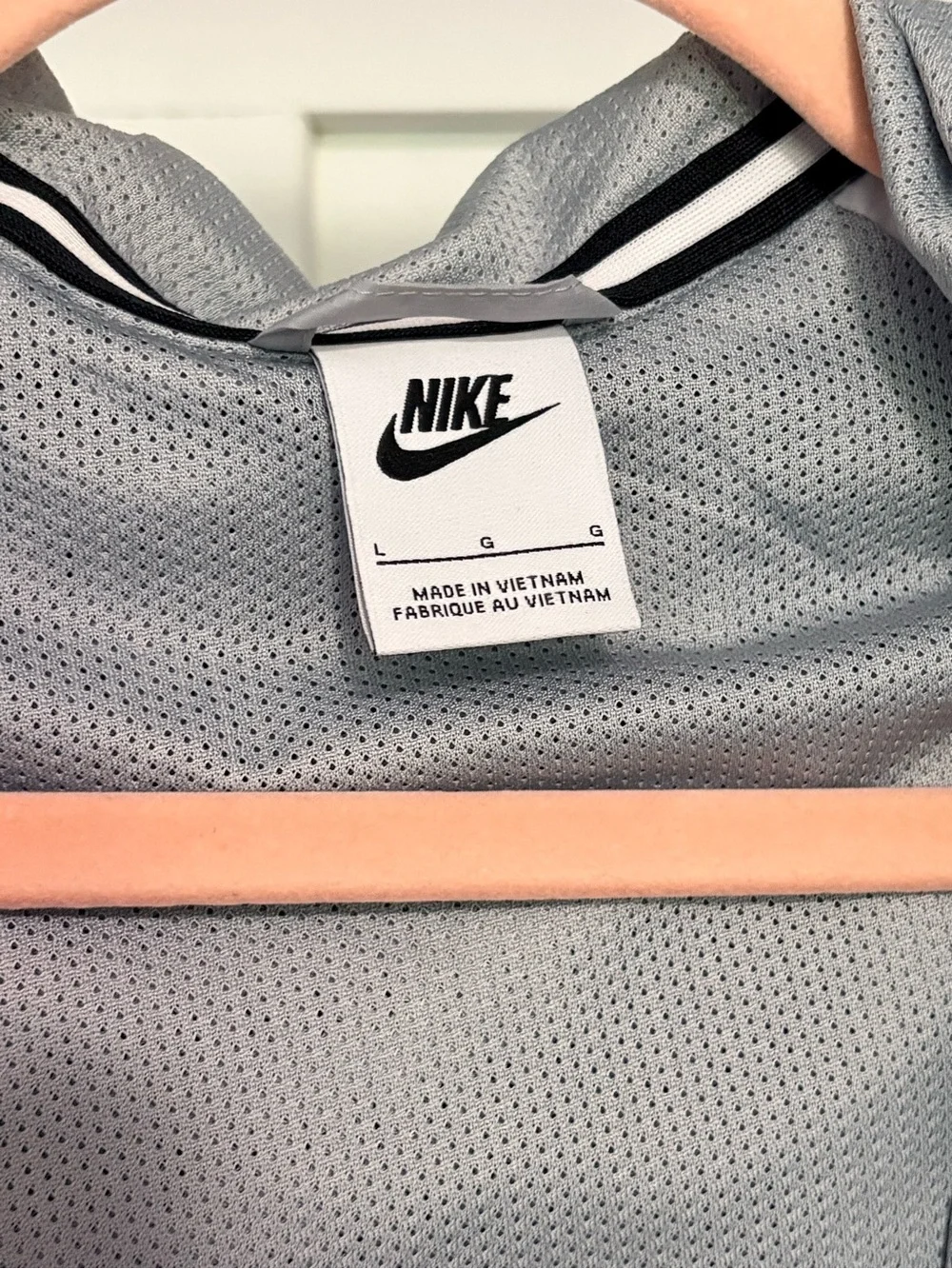 Nike Light Gray & Black Sport Jacket with Mesh Lining